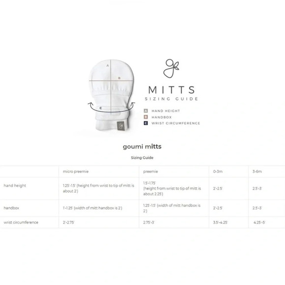 Organic Goumi Baby Mitts, Anti-Scratch 0-3mth Mittens Soft Stay-On Mitts NEW - Picture 5 of 8